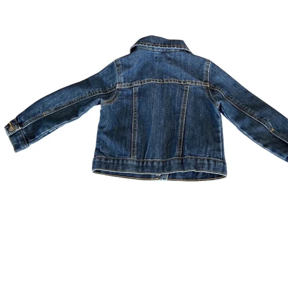 The Childrens‎ Place 2T Denim Jean Jacket Heart Buttons Toddler Kid